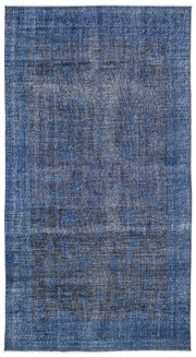 Atina Blue Vintage Wool Handmade Area Rug 5'9" x 10'9"