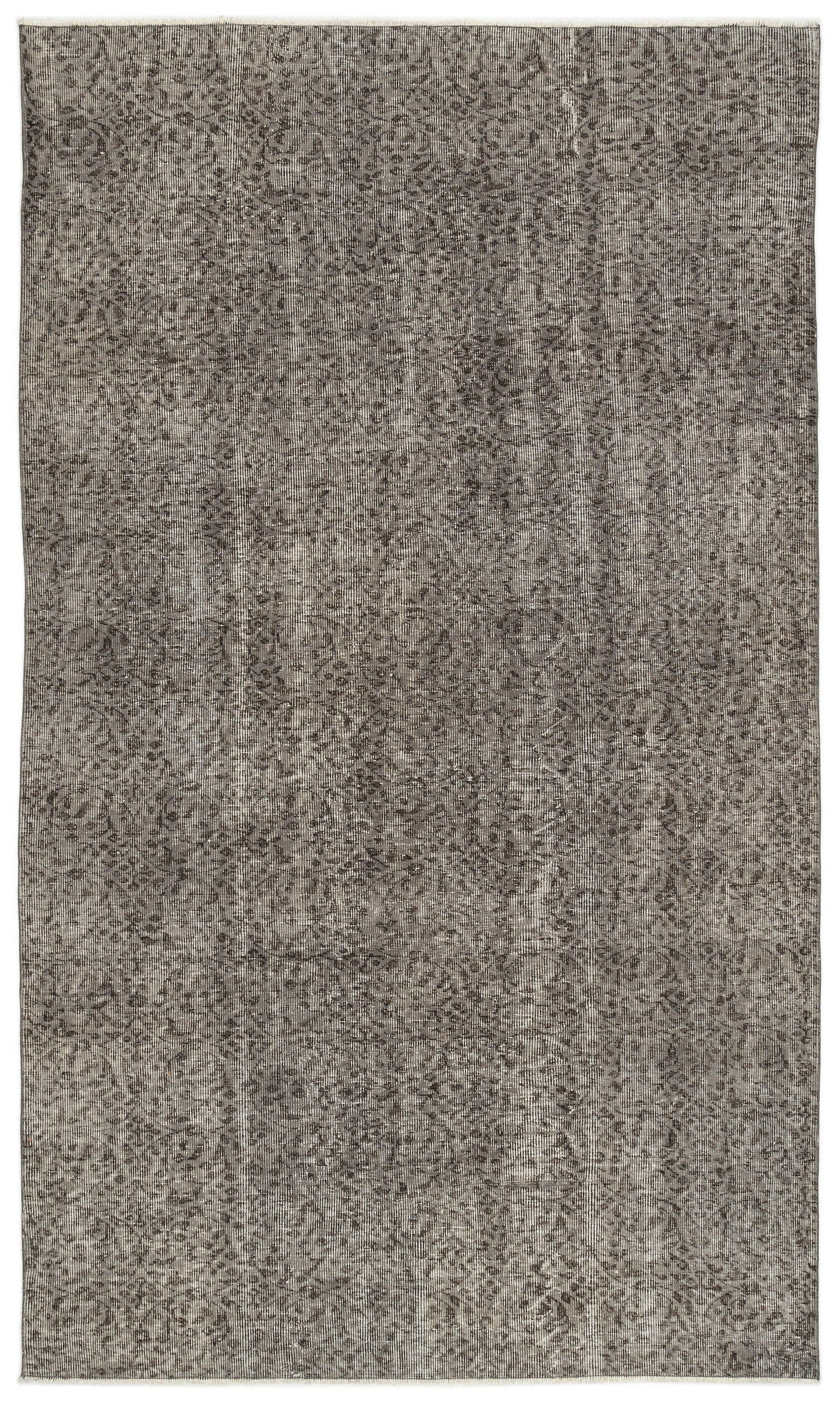 Atina Grey Vintage Wool Handmade Area Rug 5'6" x 9'5"