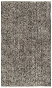 Atina Grey Vintage Wool Handmade Area Rug 5'6" x 9'5"