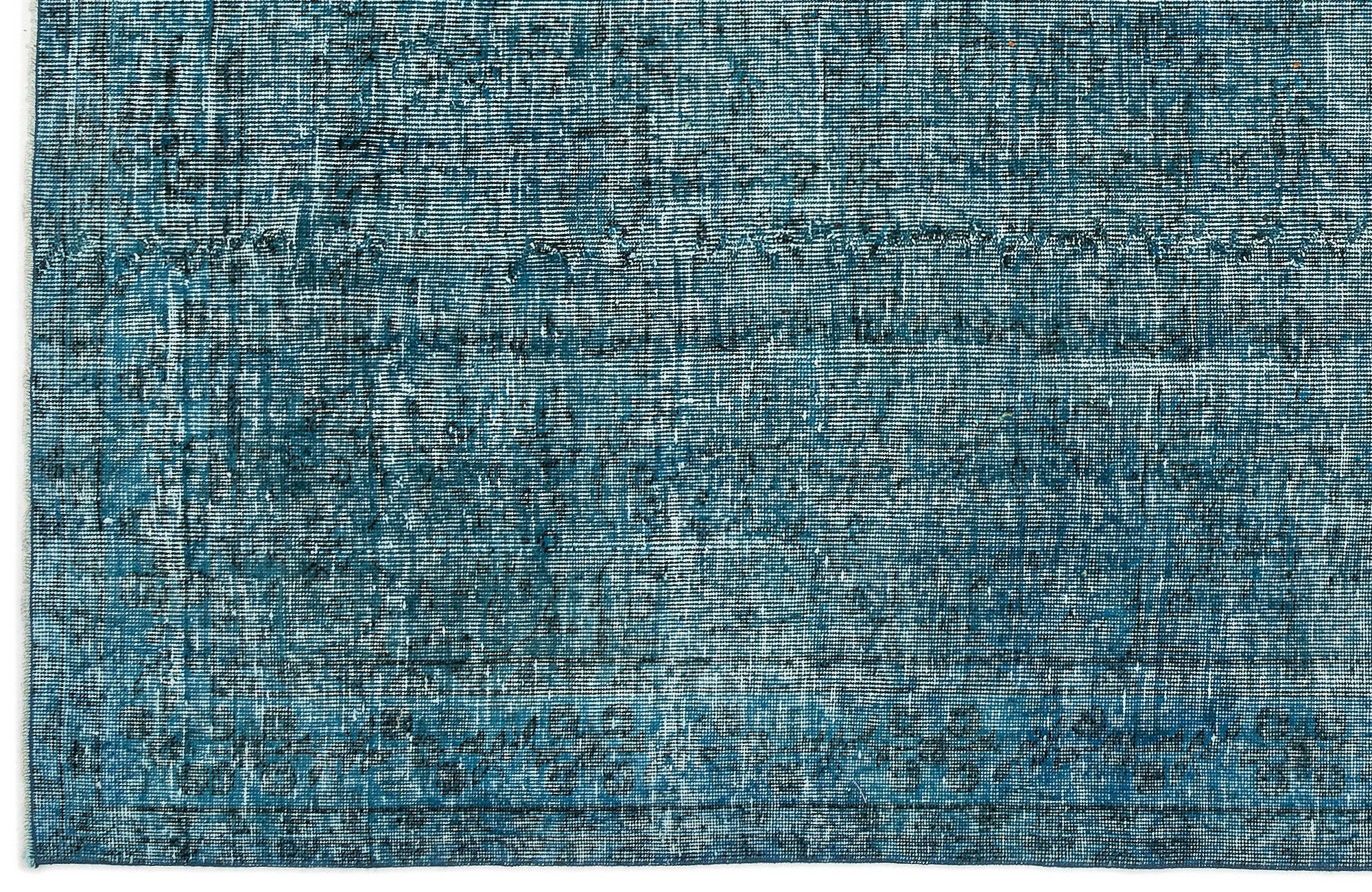 Atina Turquoise Vintage Wool Handmade Area Rug 4'8" x 8'1"