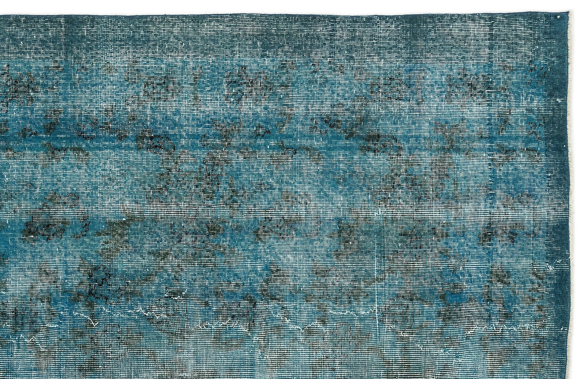 Atina Turquoise Vintage Wool Handmade Area Rug 5'2" x 7'10"