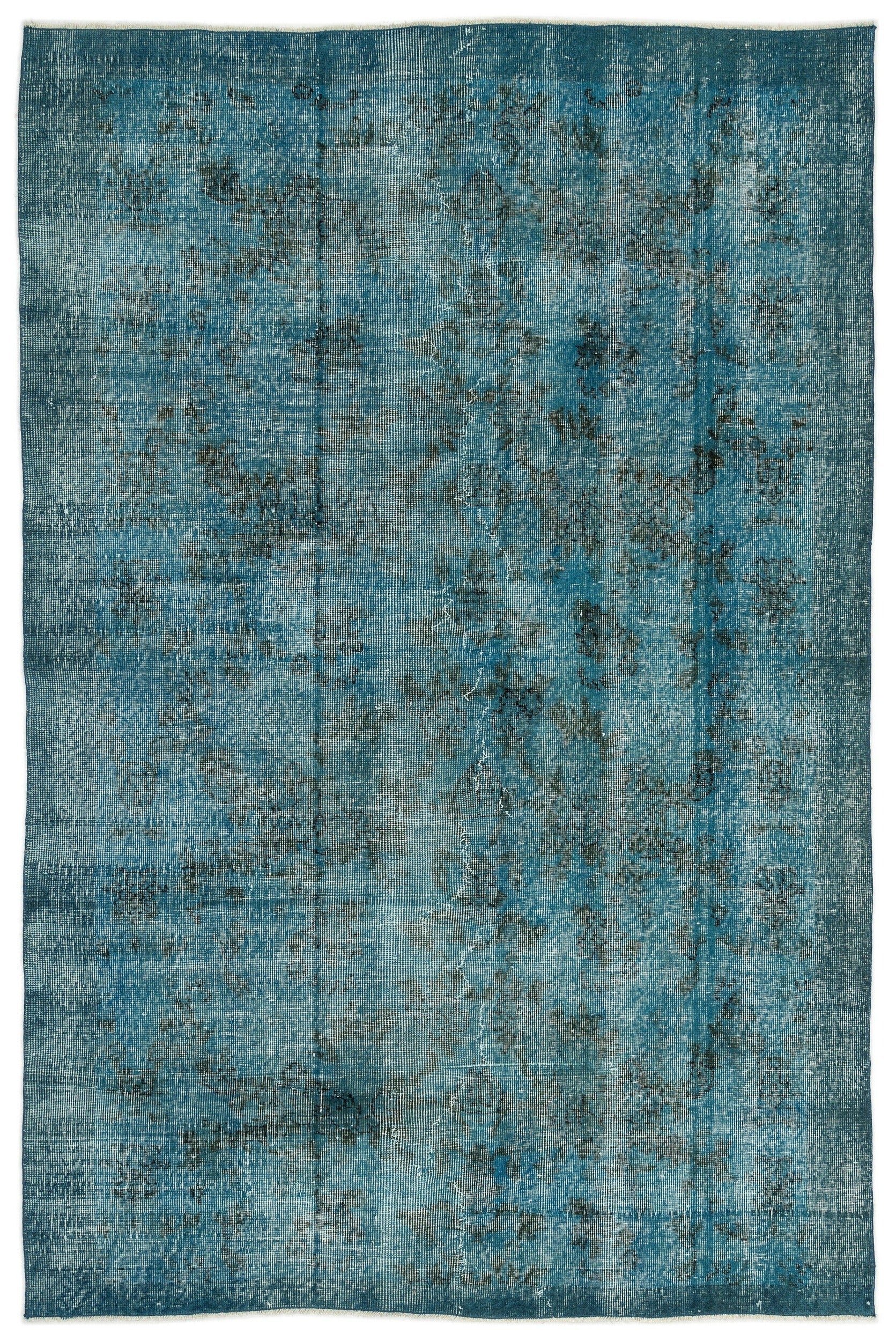 Atina Turquoise Vintage Wool Handmade Area Rug 5'2" x 7'10"