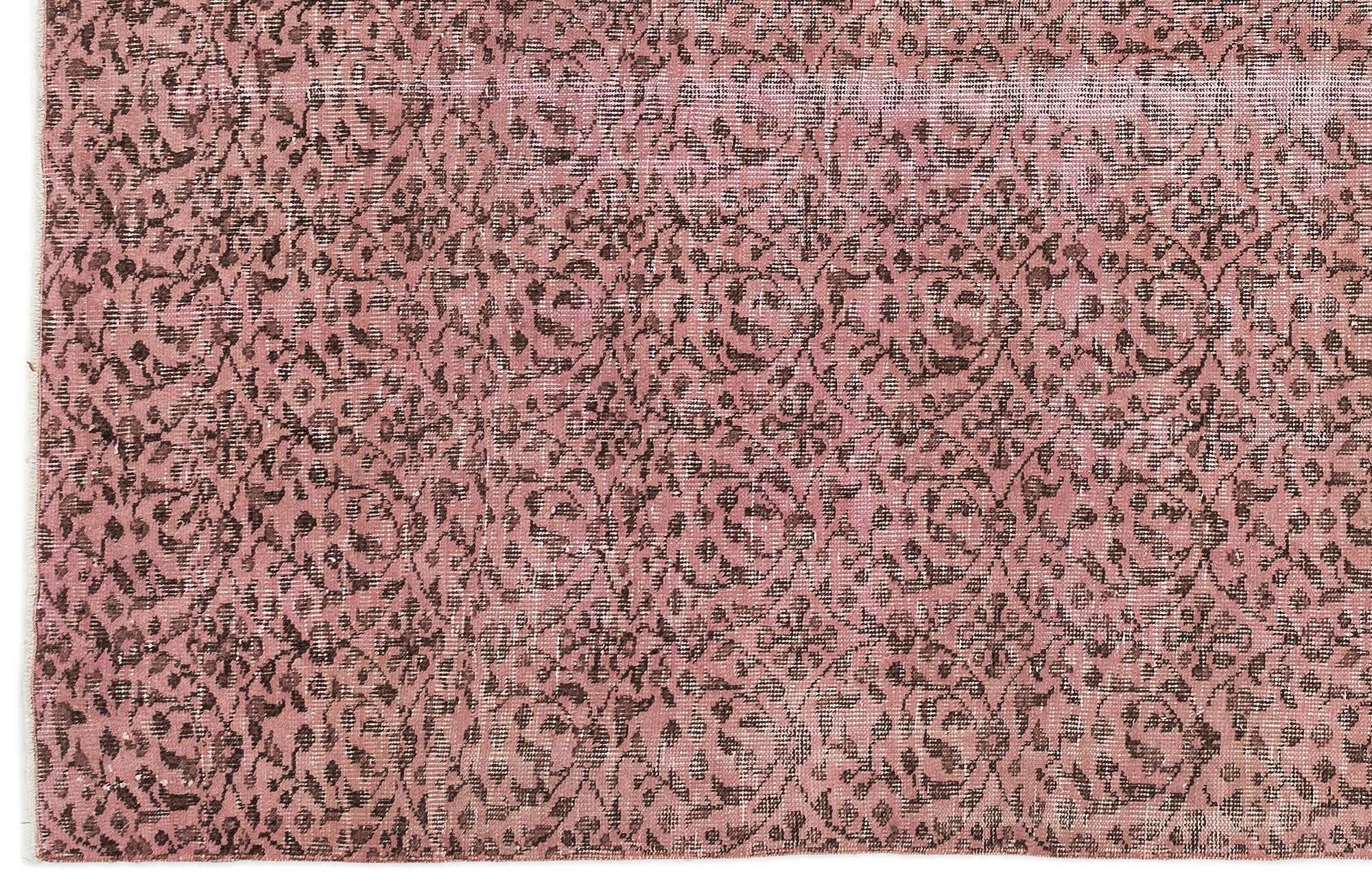 Atina Pink Vintage Wool Handmade Area Rug 5'2" x 8'4"