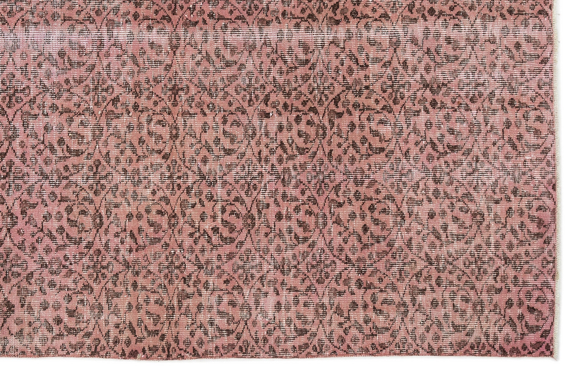 Atina Pink Vintage Wool Handmade Area Rug 5'2" x 8'4"