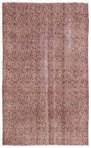 Atina Pink Vintage Wool Handmade Area Rug 5'2" x 8'4"
