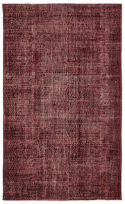 Atina Red Vintage Wool Handmade Area Rug 5'5" x 8'10"