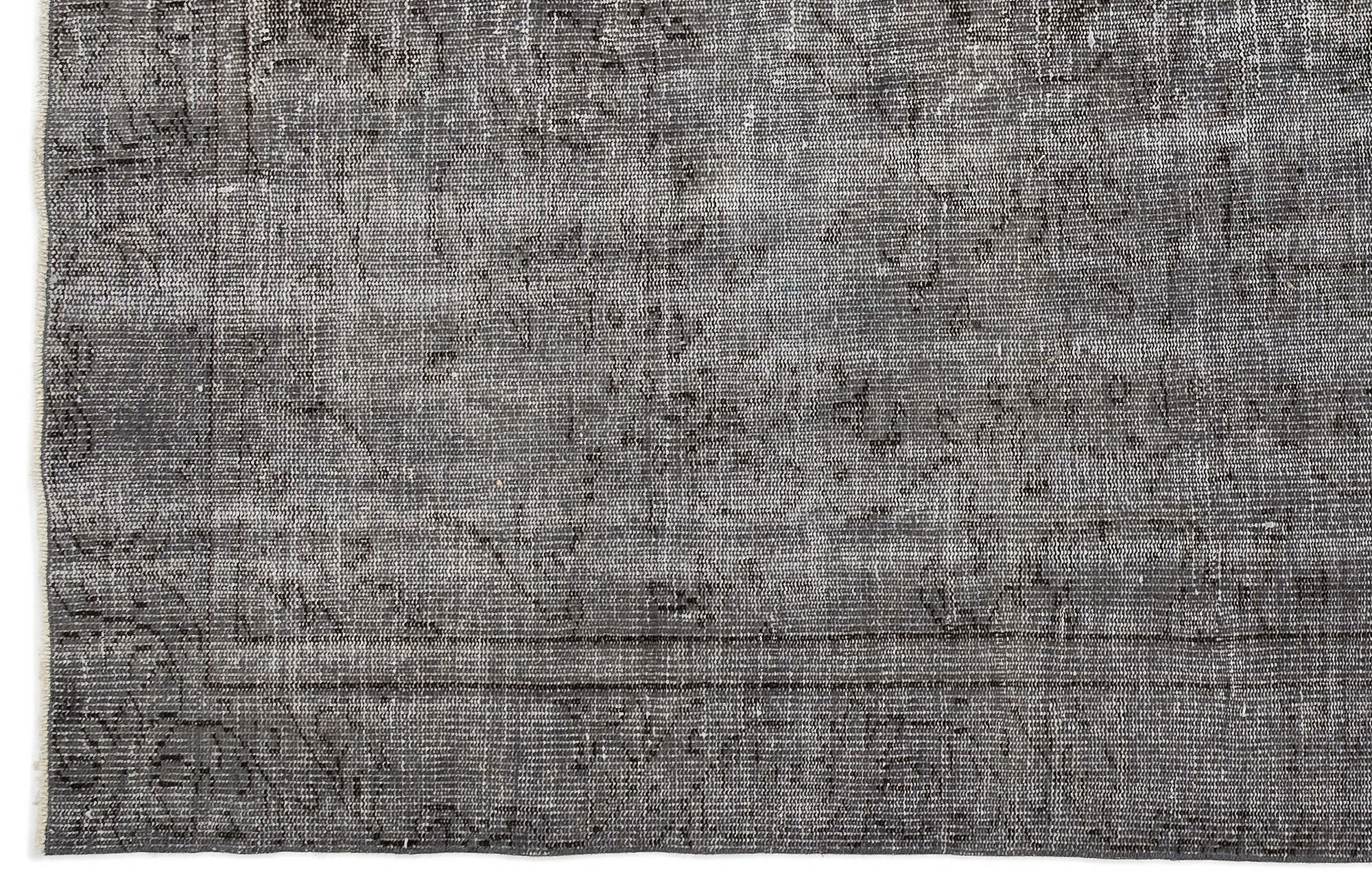 Atina Grey Vintage Wool Handmade Area Rug 5'10" x 9'6"