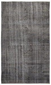 Atina Grey Vintage Wool Handmade Area Rug 5'10" x 9'6"