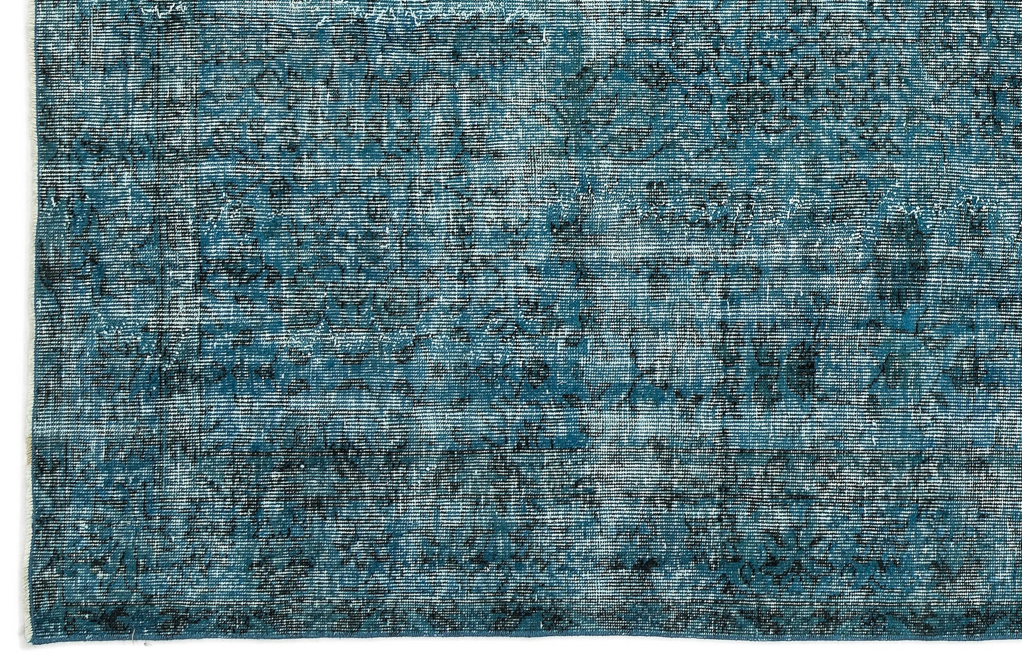 Atina Turquoise Vintage Wool Handmade Area Rug 5'0" x 8'8"