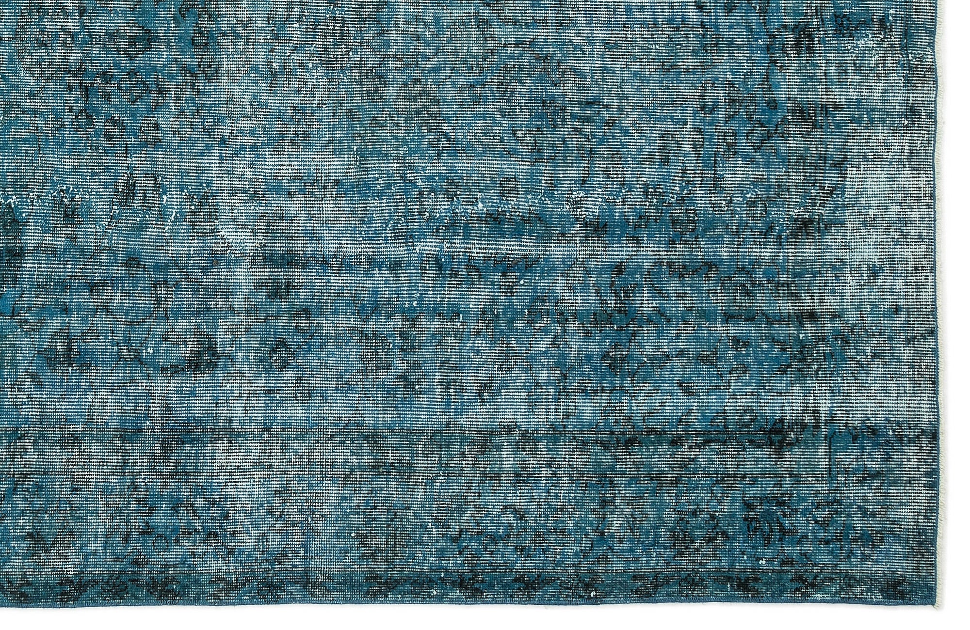 Atina Turquoise Vintage Wool Handmade Area Rug 5'0" x 8'8"