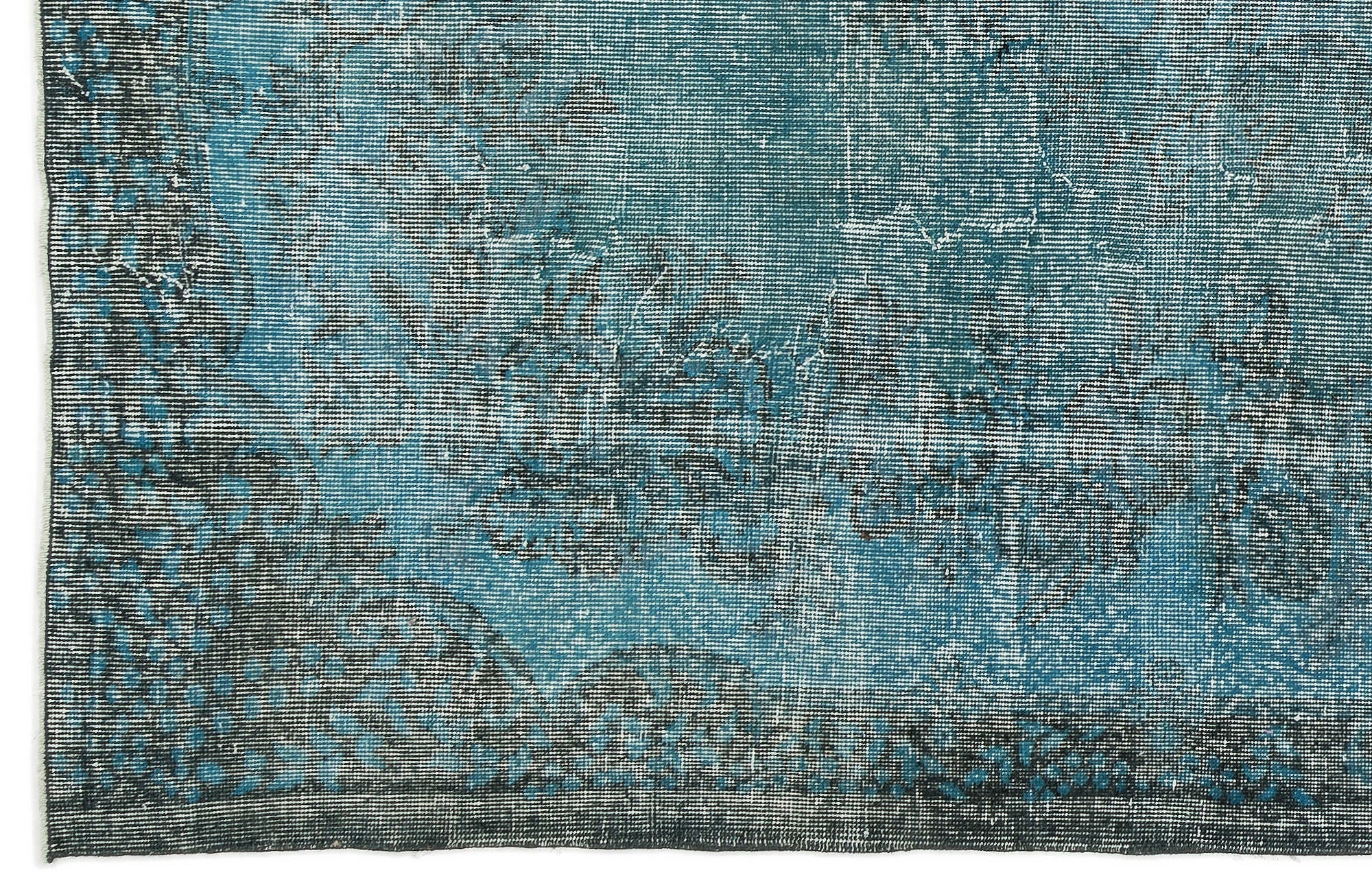Atina Turquoise Vintage Wool Handmade Area Rug 6'1" x 10'2"