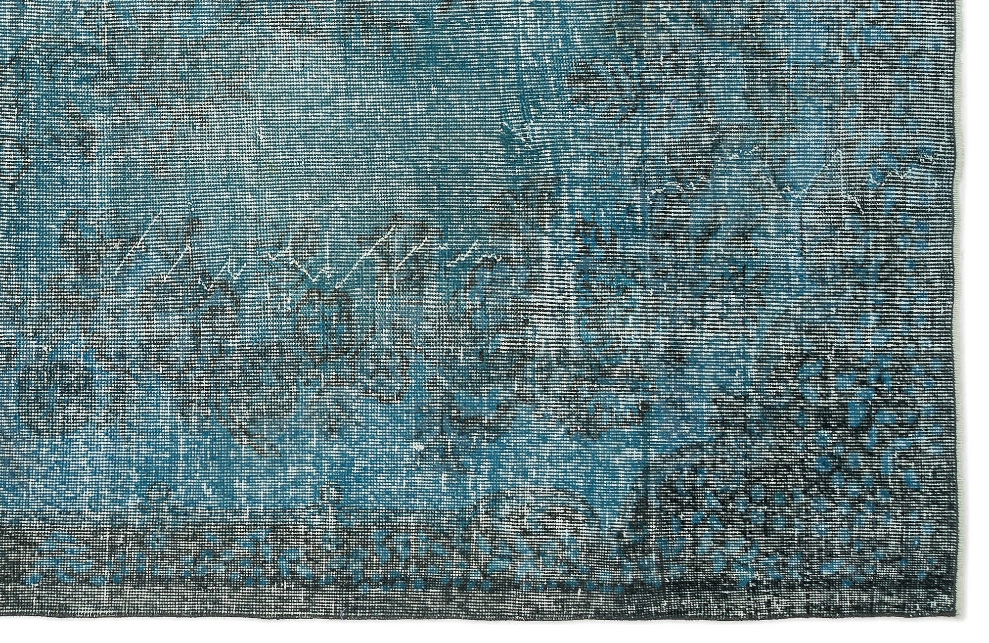 Atina Turquoise Vintage Wool Handmade Area Rug 6'1" x 10'2"