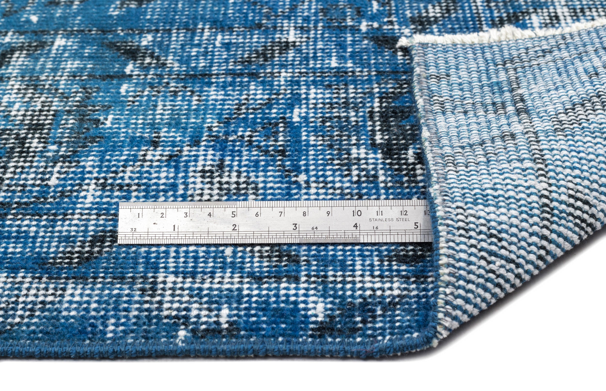 Atina Turquoise Vintage Wool Handmade Area Rug 5'9" x 9'3"