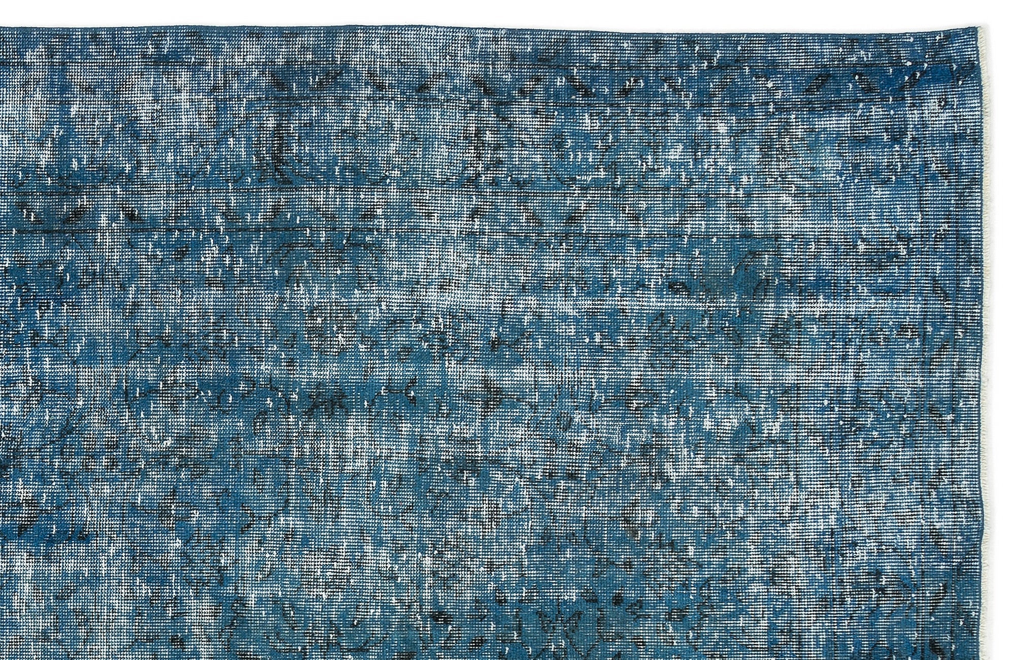 Atina Turquoise Vintage Wool Handmade Area Rug 5'9" x 9'3"