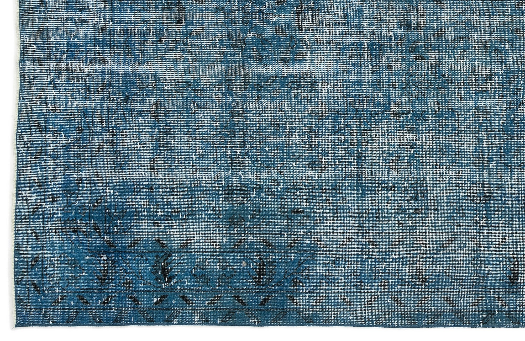Atina Turquoise Vintage Wool Handmade Area Rug 5'9" x 9'3"