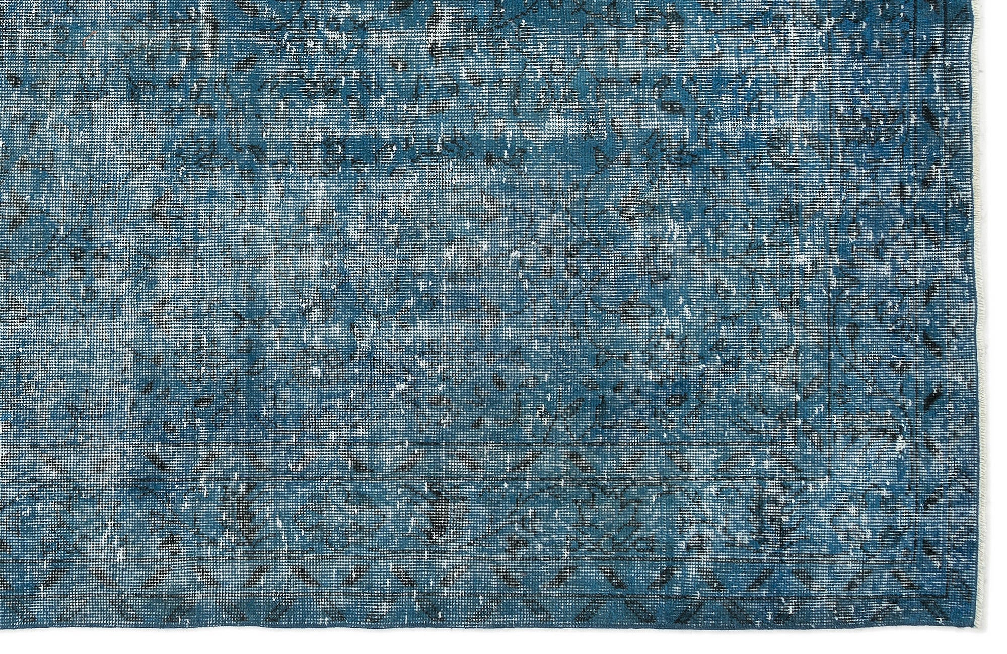 Atina Turquoise Vintage Wool Handmade Area Rug 5'9" x 9'3"