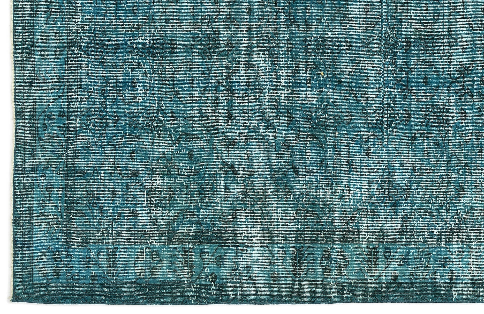 Atina Turquoise Vintage Wool Handmade Area Rug 5'0" x 9'6"