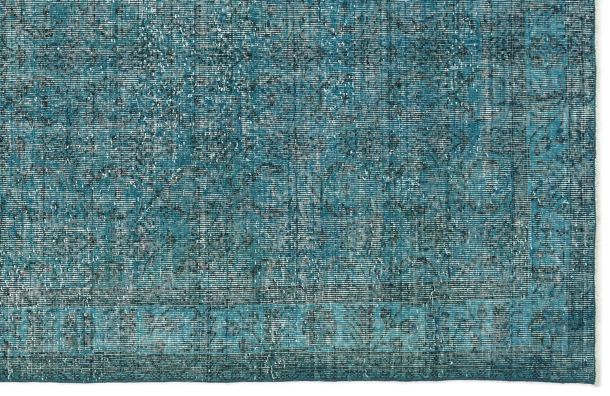 Atina Turquoise Vintage Wool Handmade Area Rug 5'0" x 9'6"