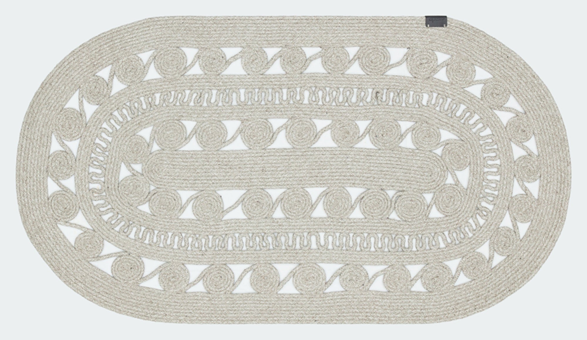 Handmade Jute Rug - Beige Geometric Cotton Yarn Area Carpet for Living Room