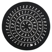 Handmade Jute Rug – Black Geometric Cotton Yarn Washable Area Rug for Living Room