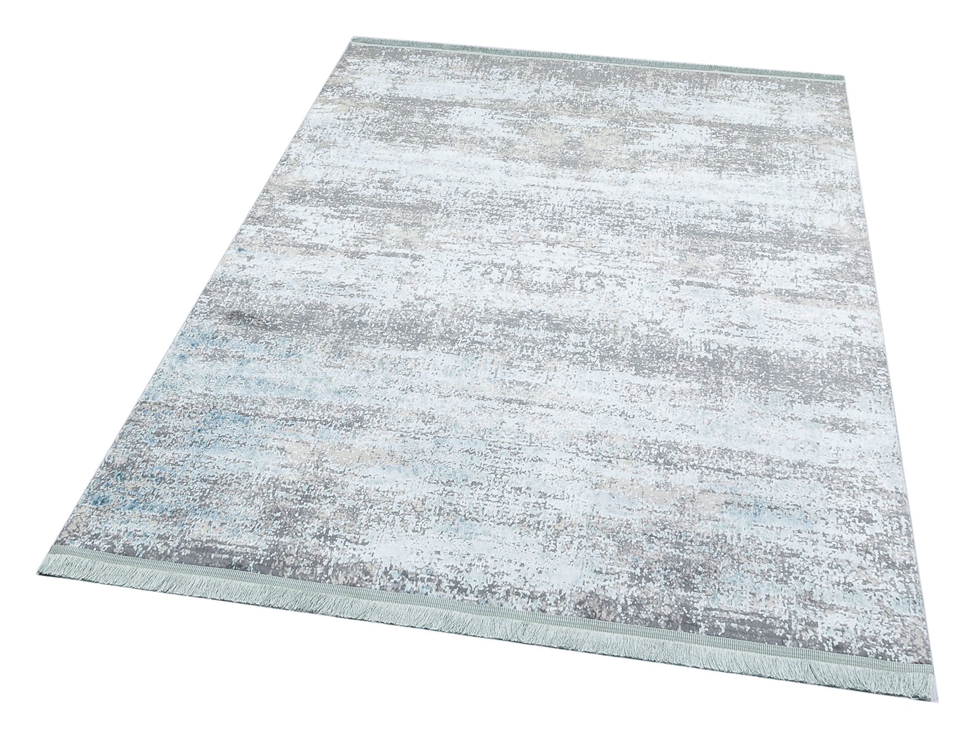 Blue Vintage Area Rug – Machine Made Rug | Washable Non Slip Flatweave Carpet