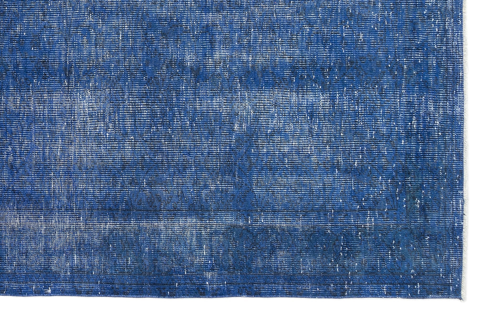 Atina Blue Vintage Wool Handmade Area Rug 6'7" x 10'3"