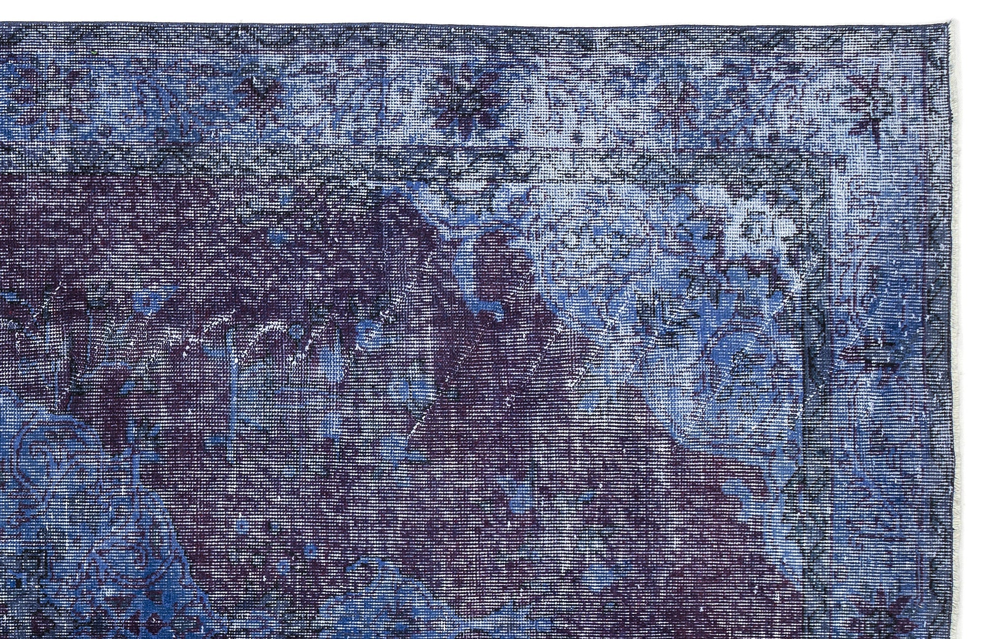 Atina Blue Vintage Wool Handmade Area Rug 5'11" x 10'2"