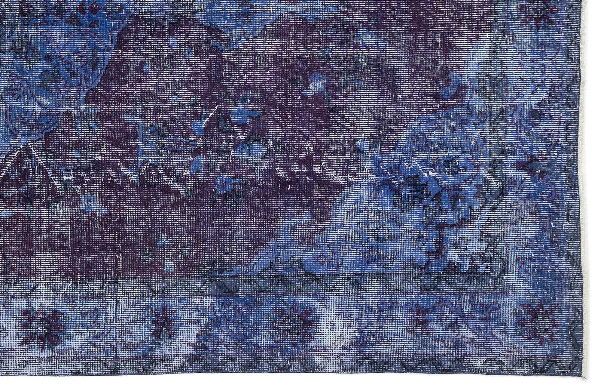 Atina Blue Vintage Wool Handmade Area Rug 5'11" x 10'2"
