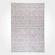 Cream Striped Area Rug – Machine Made Cotton Rug With Soft Pile Carpet