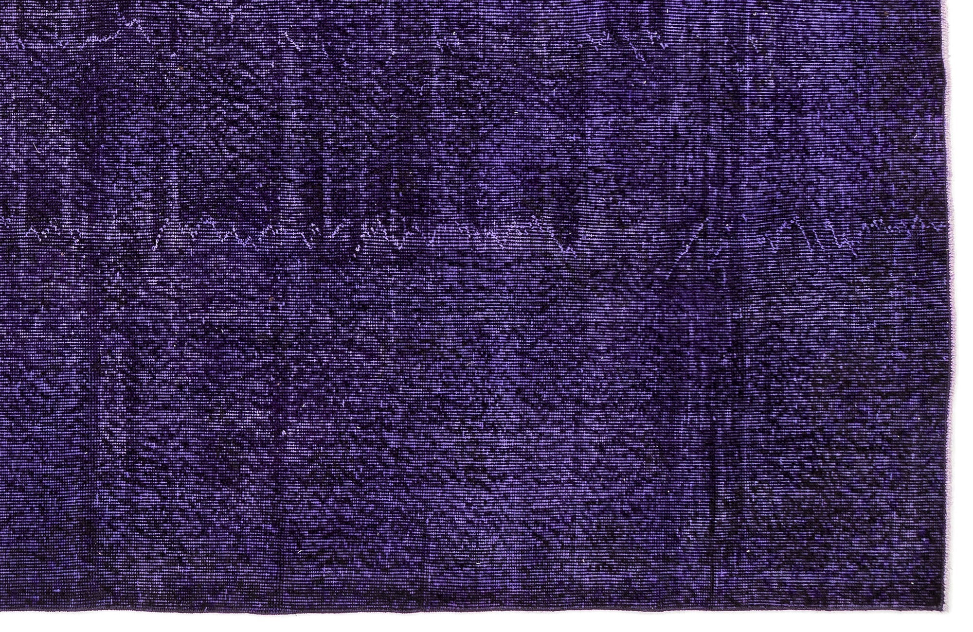Atina Purple Vintage Wool Handmade Area Rug 5'5" x 8'10"