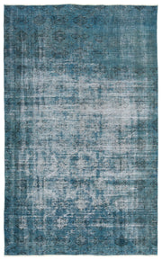 Atina Turquoise Vintage Wool Handmade Area Rug 5'7" x 8'11"