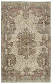 Atina Green Vintage Wool Handmade Area Rug 5'8" x 9'5"