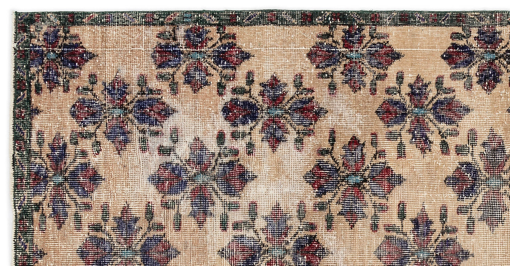 Atina Cream Vintage Wool Handmade Area Rug 4'0" x 7'10"