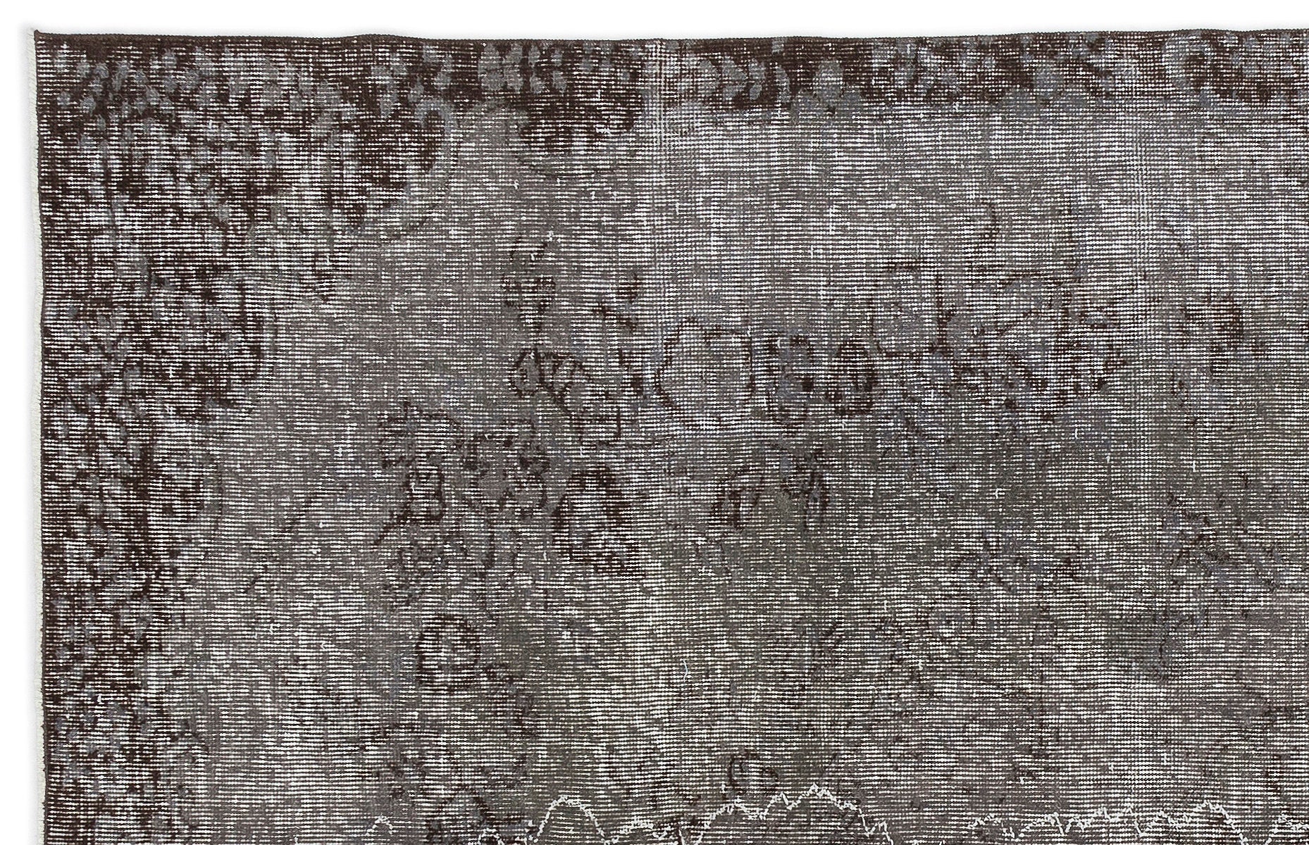 Atina Grey Vintage Wool Handmade Area Rug 5'7" x 8'9"