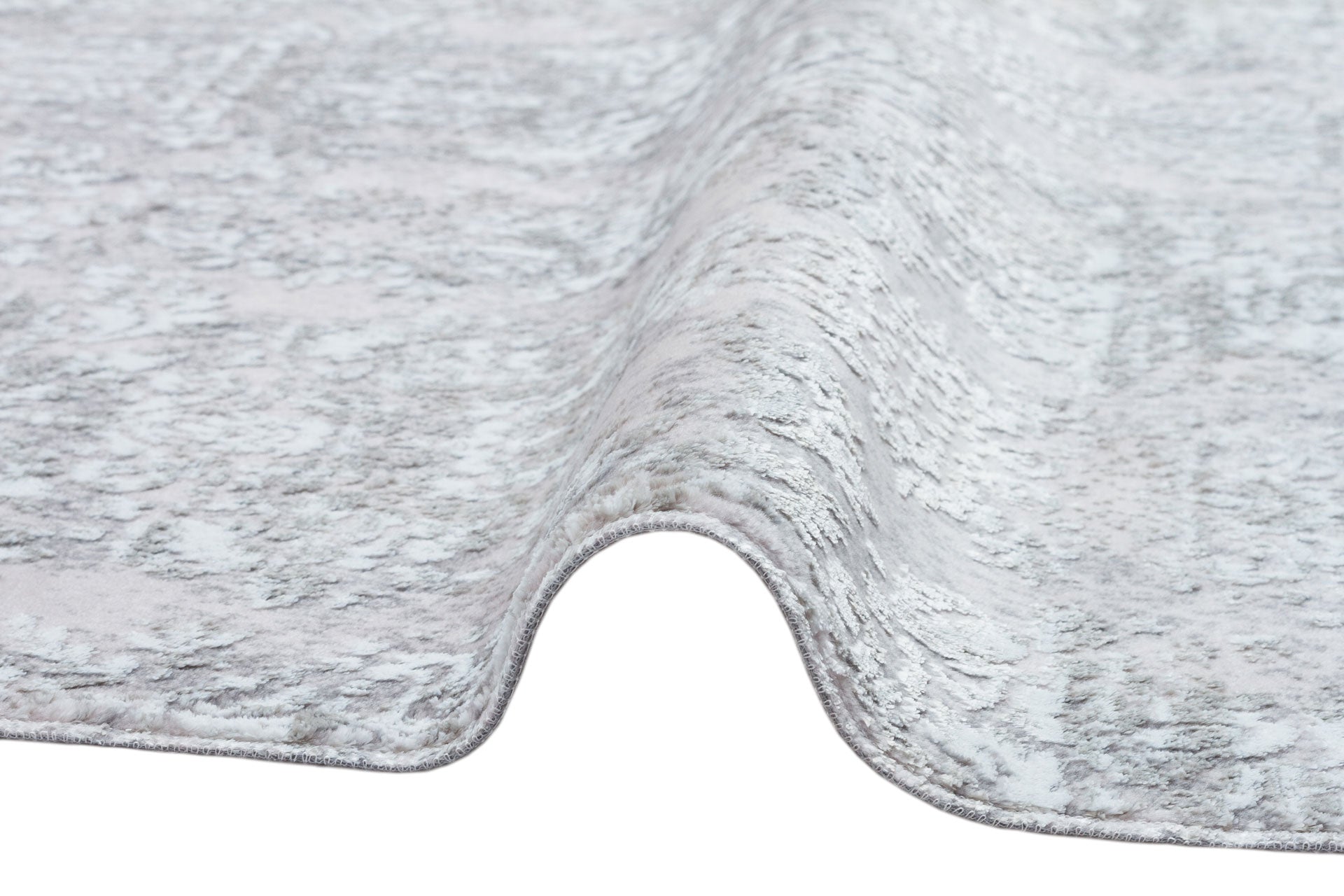 Vintage Area Rug - Machine Made Grey Area Rug | Washable Non Slip Flatweave Carpet