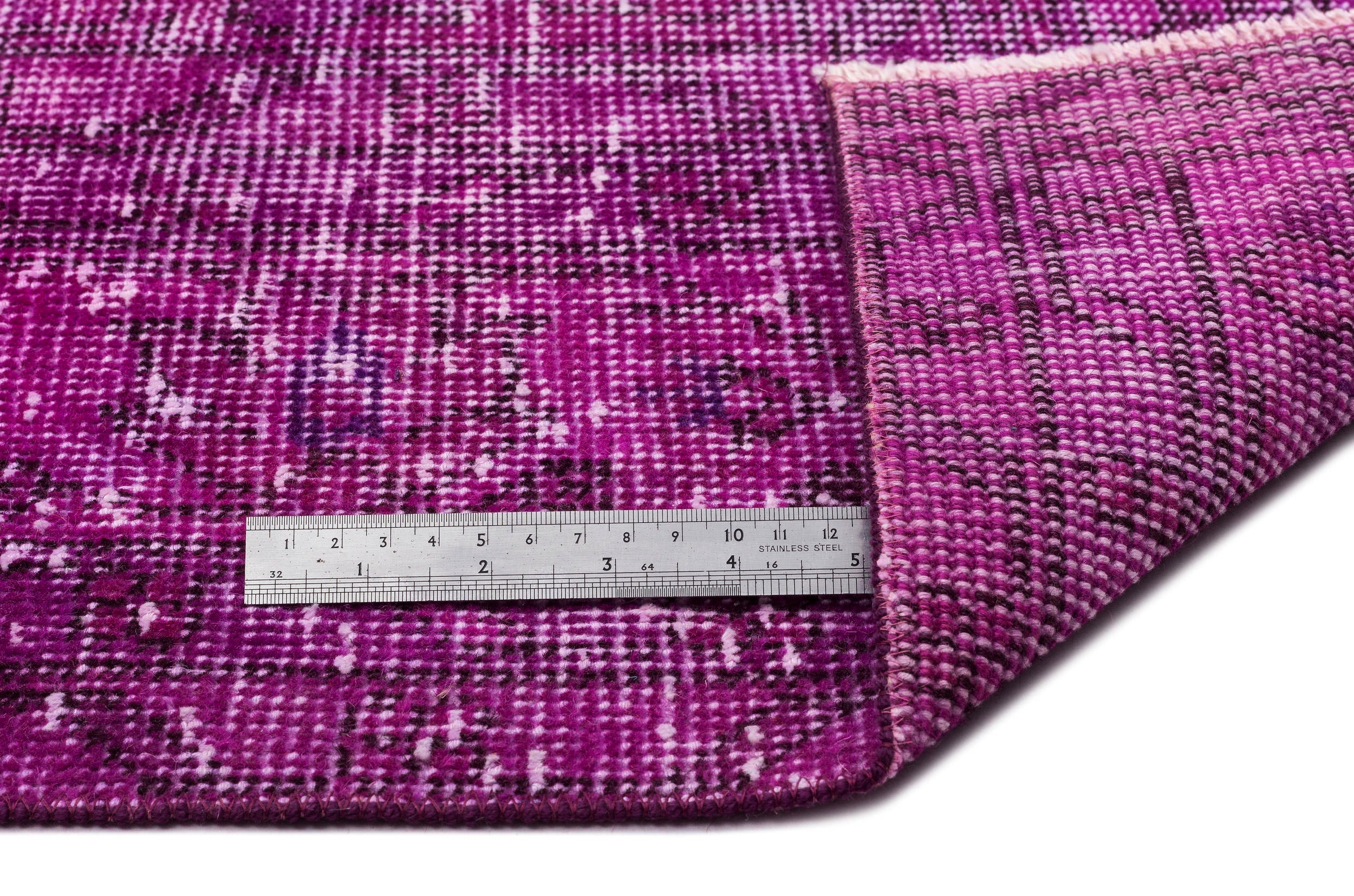 Atina Pink Vintage Wool Handmade Area Rug 6'6" x 10'6"