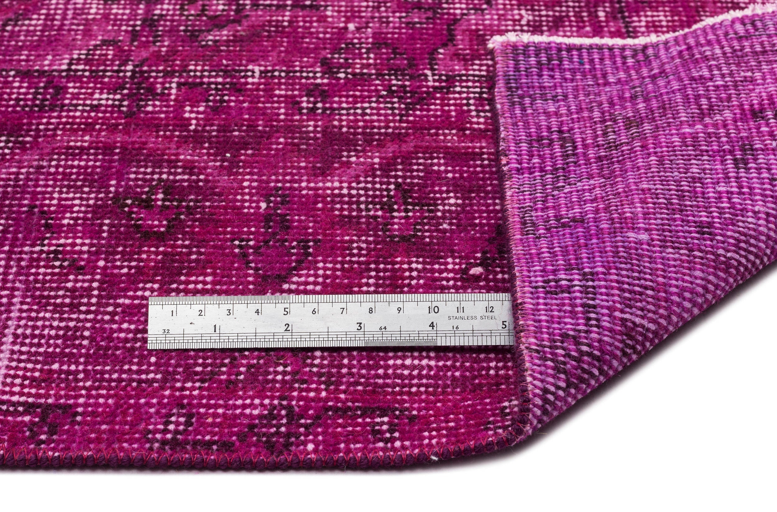 Atina Pink Vintage Wool Handmade Area Rug 5'9" x 10'0"