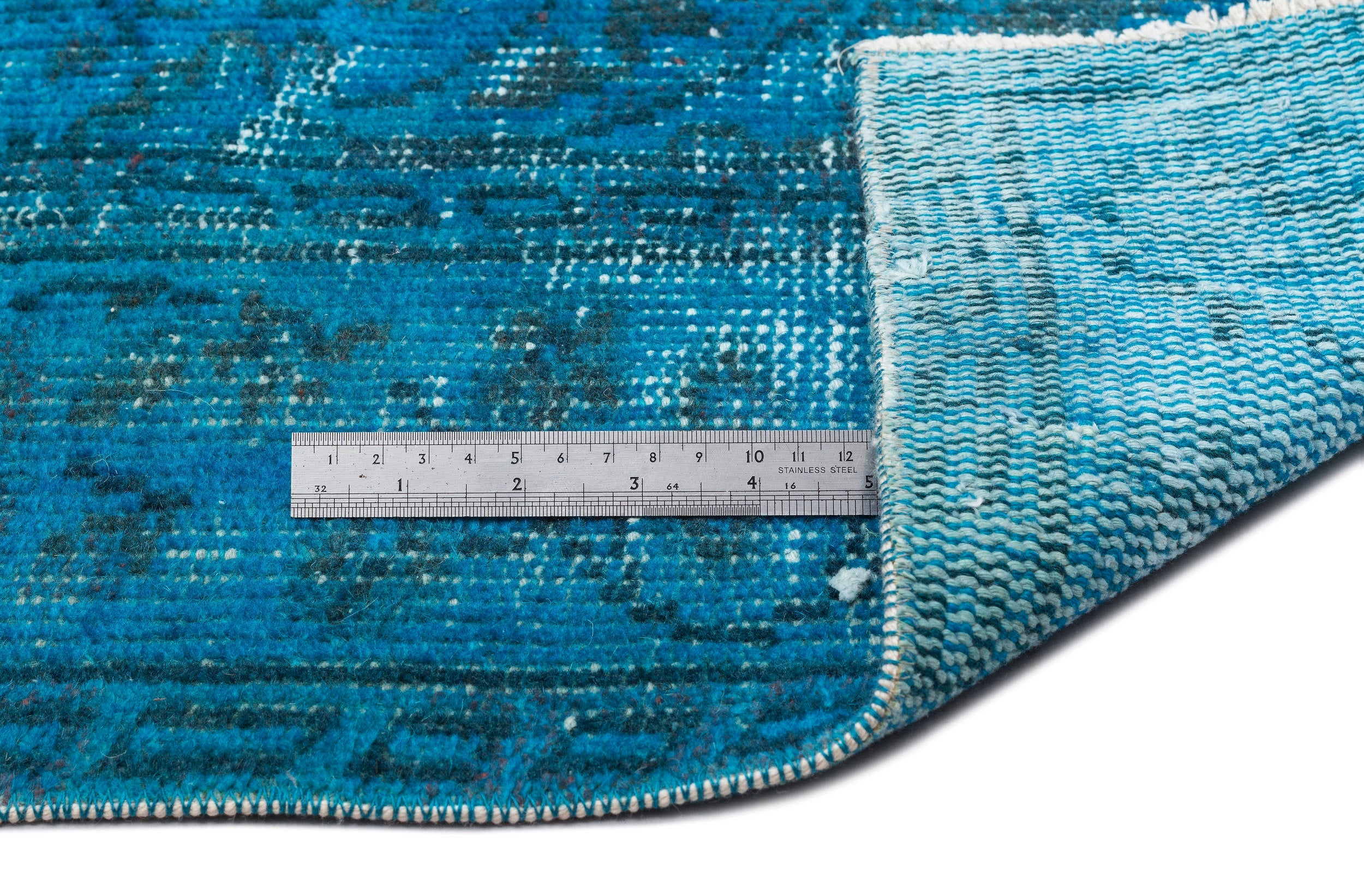 Atina Turquoise Vintage Wool Handmade Area Rug 5'3" x 9'0"