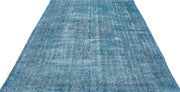 Atina Turquoise Vintage Wool Handmade Area Rug 6'1" x 9'5"