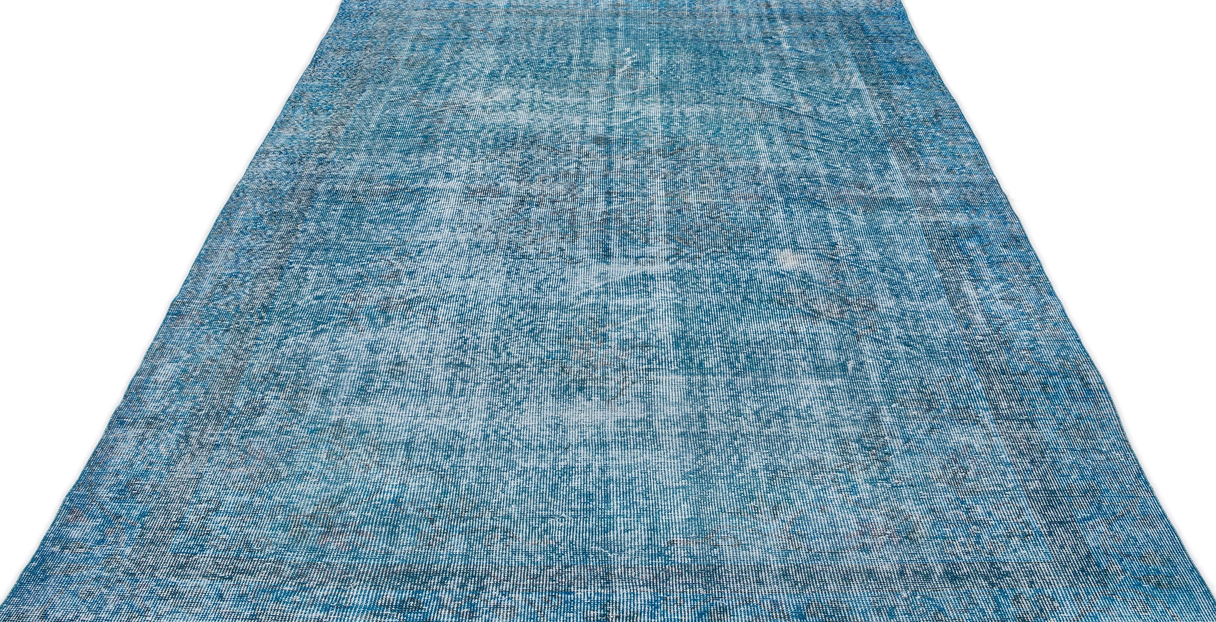 Atina Turquoise Vintage Wool Handmade Area Rug 6'1" x 9'5"