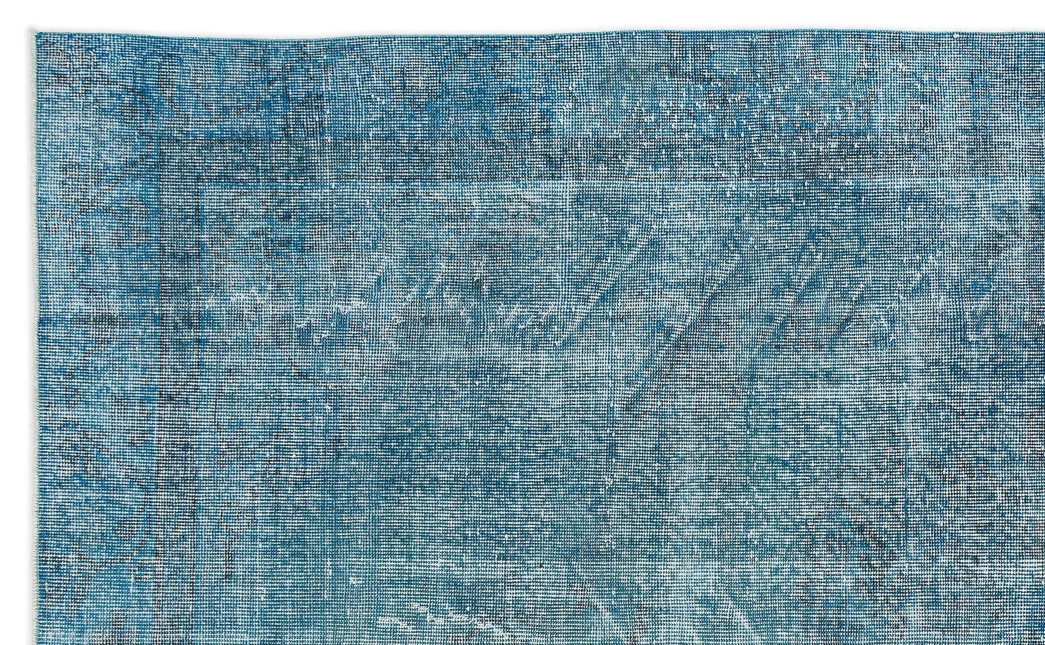 Atina Turquoise Vintage Wool Handmade Area Rug 6'1" x 9'5"