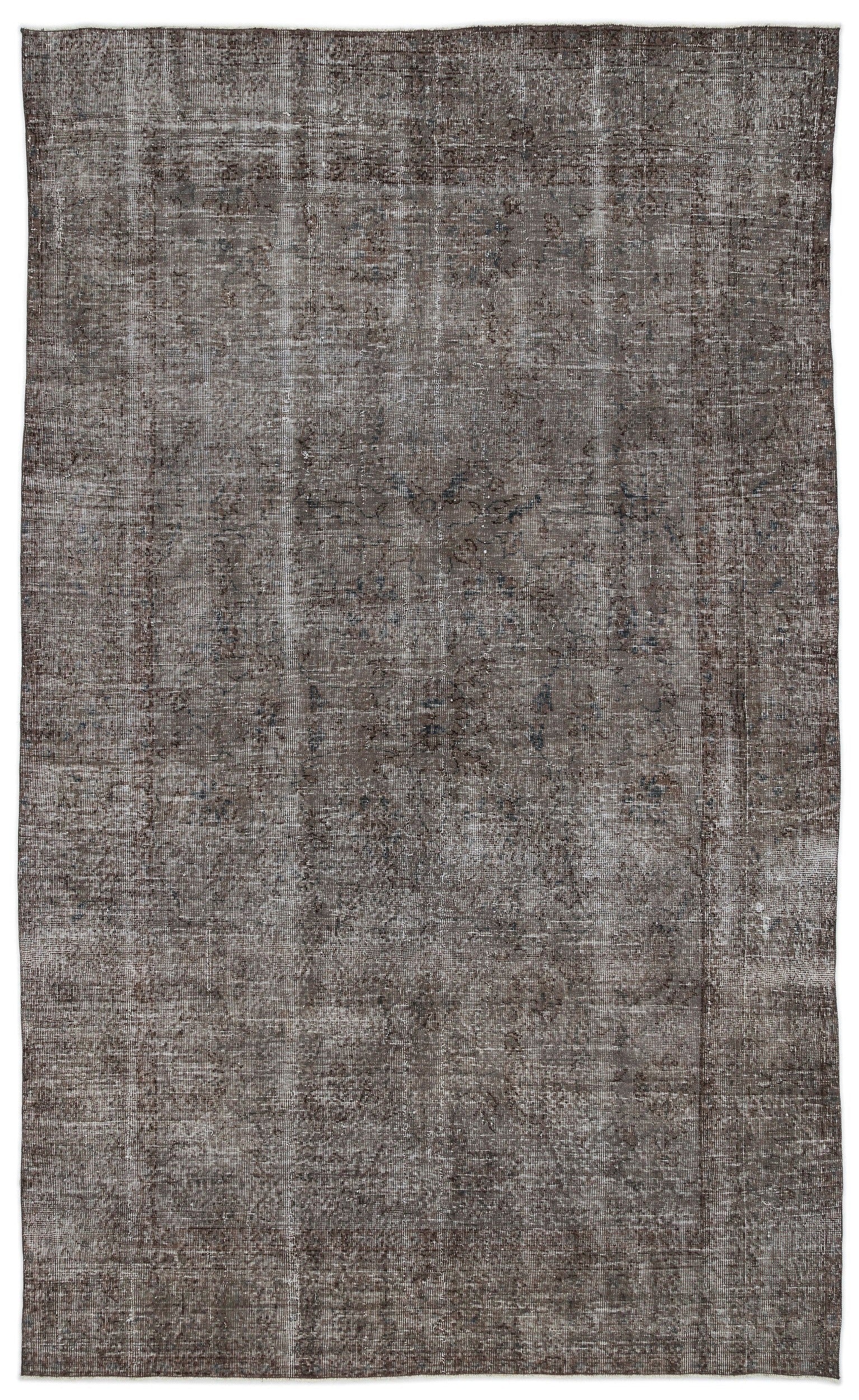 Atina Grey Vintage Wool Handmade Area Rug 6'6" x 10'8"