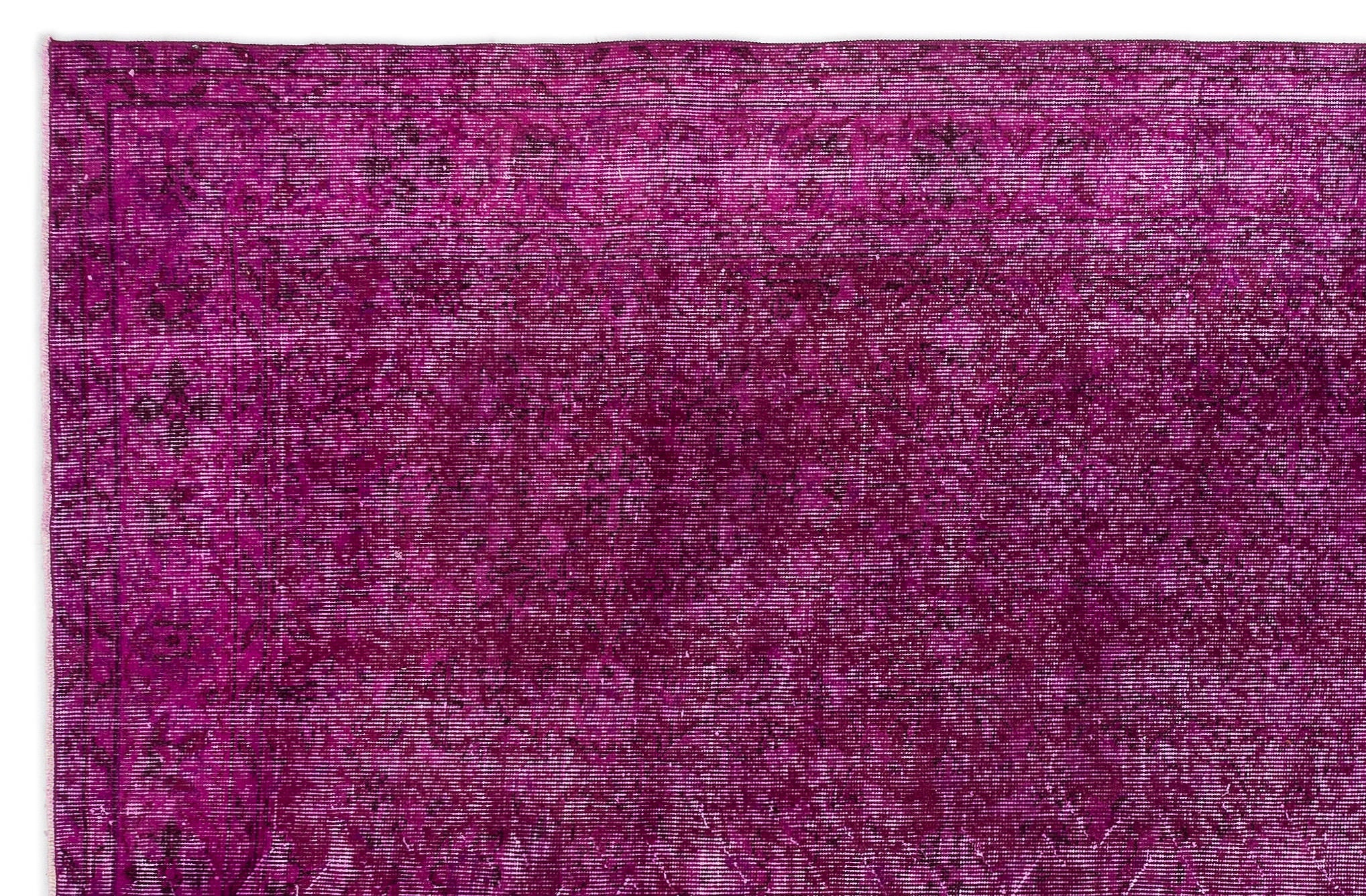 Atina Pink Vintage Wool Handmade Area Rug 6'3" x 9'7"