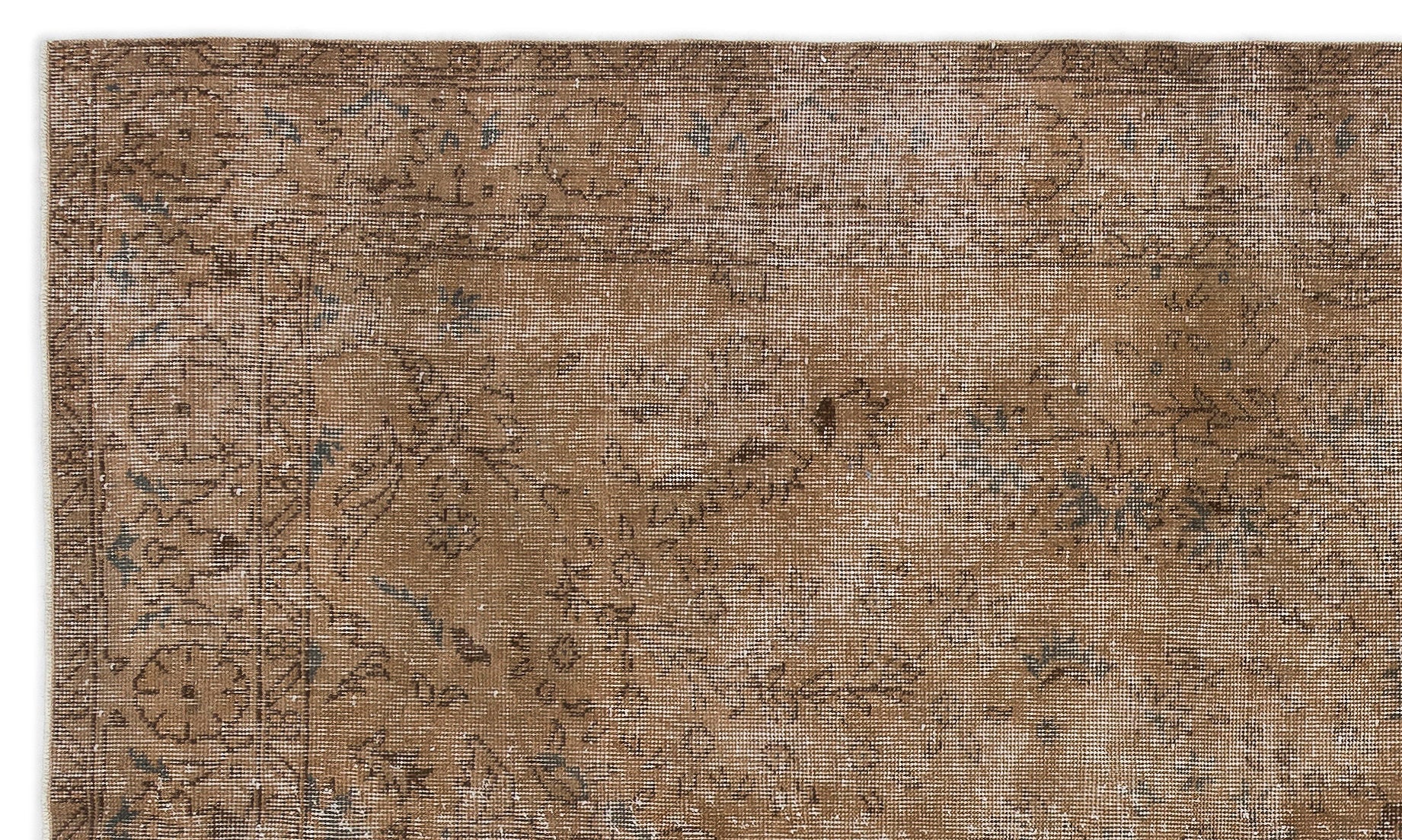 Atina Brown Vintage Wool Handmade Area Rug 5'3" x 8'6"