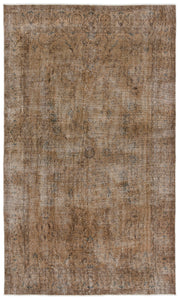 Atina Brown Vintage Wool Handmade Area Rug 5'3" x 8'6"