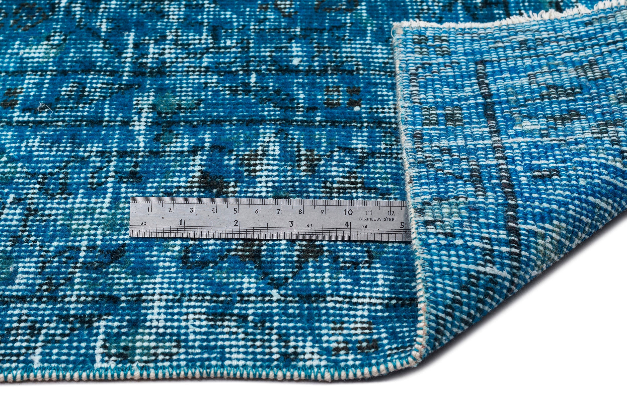 Atina Turquoise Vintage Wool Handmade Area Rug 6'0" x 10'0"