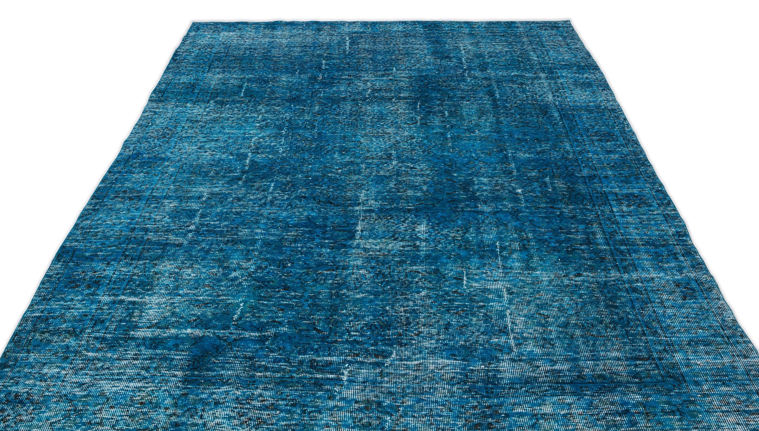 Atina Turquoise Vintage Wool Handmade Area Rug 6'0" x 10'0"