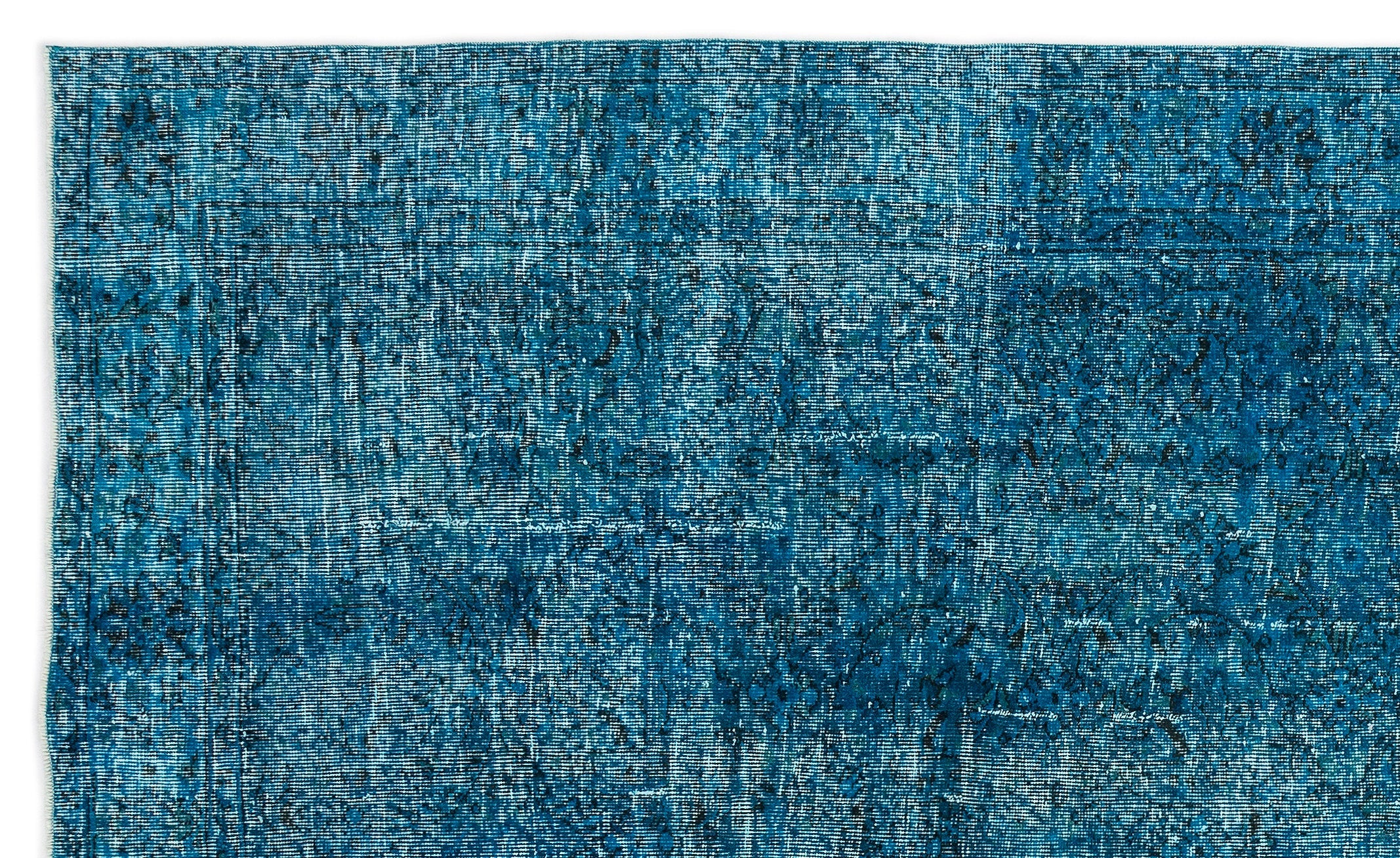 Atina Turquoise Vintage Wool Handmade Area Rug 6'0" x 10'0"