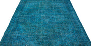 Atina Turquoise Vintage Wool Handmade Area Rug 5'7" x 9'7"