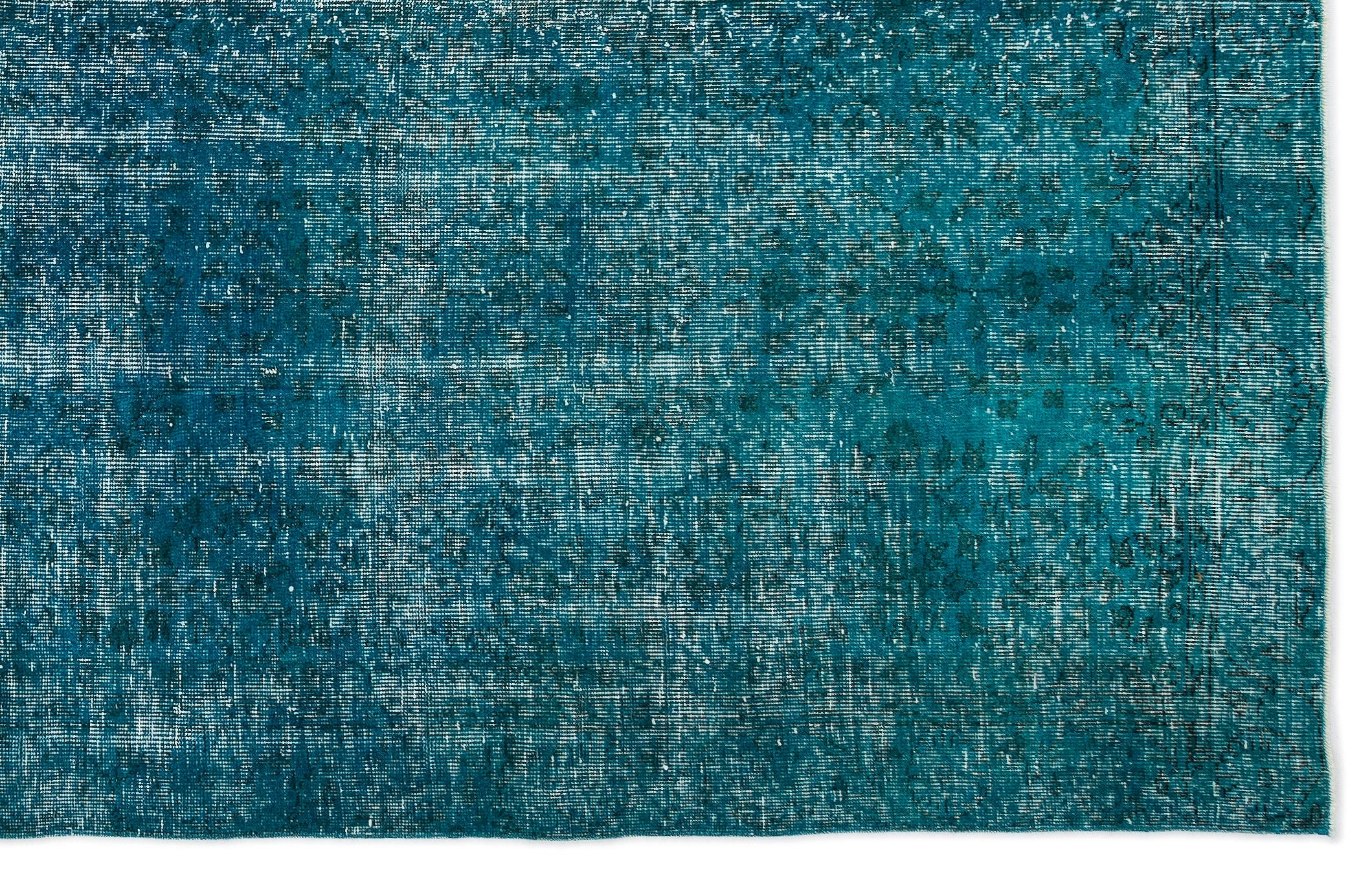 Atina Turquoise Vintage Wool Handmade Area Rug 6'4" x 10'0"